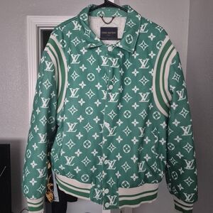 Louis Vuitton Emerald Monogram Bomber Jacket